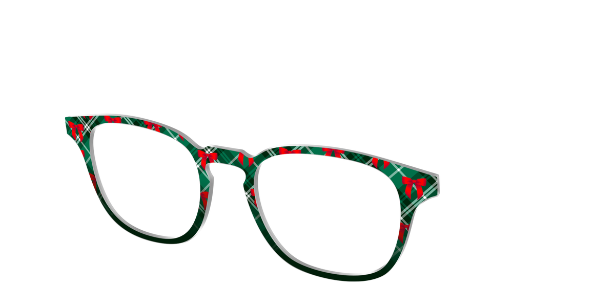 The Ribbon-Clad Plaid - Angle Top Image - Pair Eyewear
