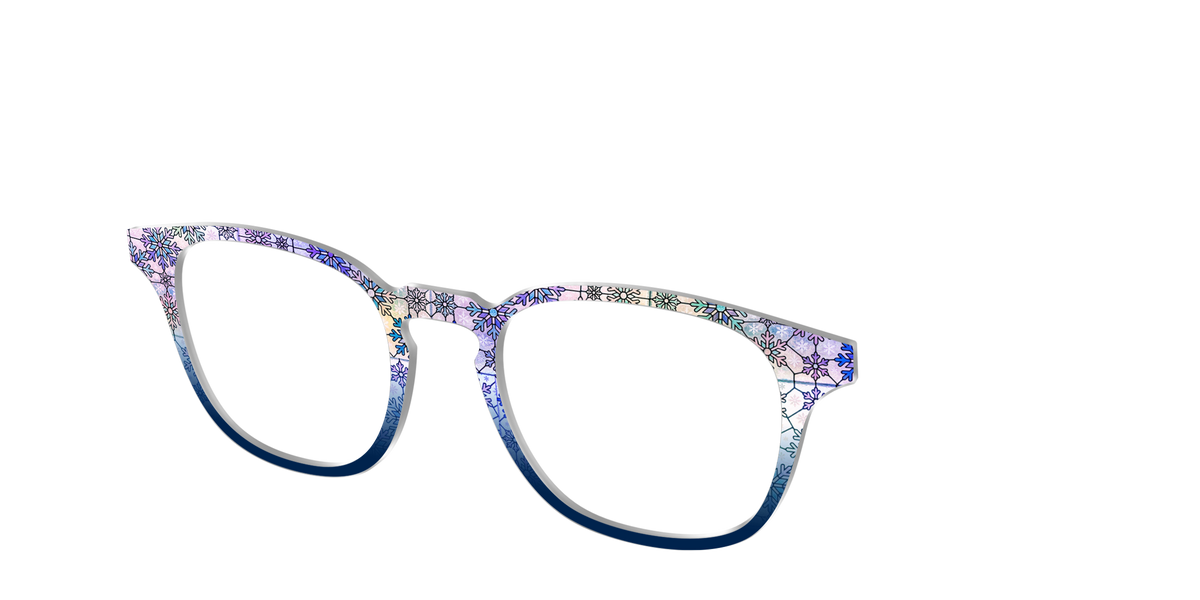 The Snowfall Stained Glass - Angle Top Image - Pair Eyewear