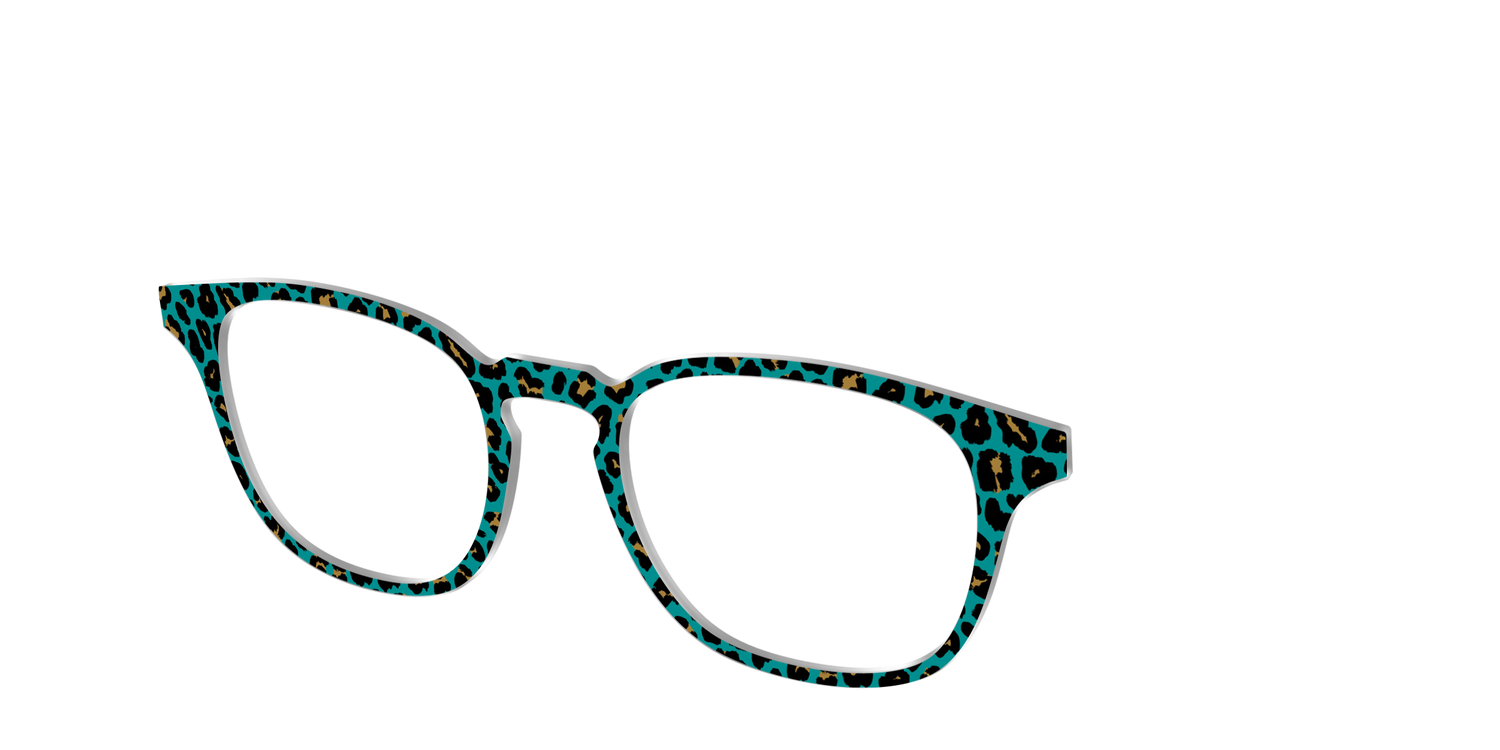 The Teal Leopard - Angle Top Image - Pair Eyewear