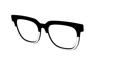 The Black and White - Angle Top Thumbnail - Pair Eyewear