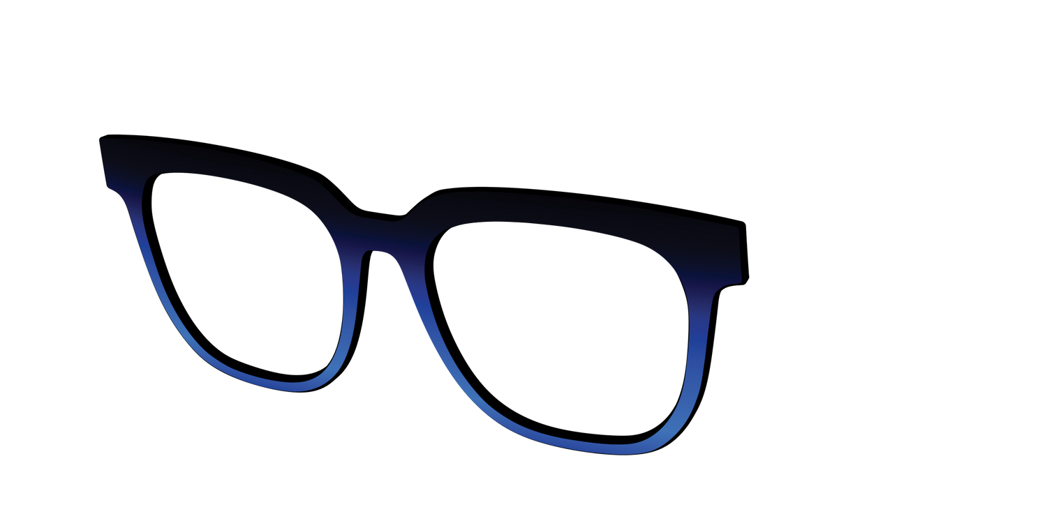 The Black to Blueberry Gradient - Angle Top Image - Pair Eyewear