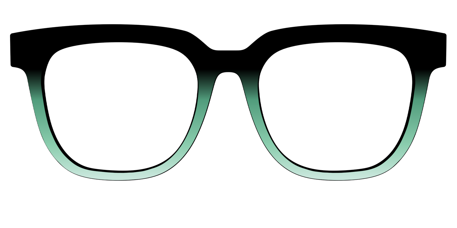 The Black to Spearmint Gradient - Front Top Image - Pair Eyewear