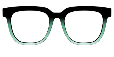 The Black to Spearmint Gradient - Front Top Thumbnail - Pair Eyewear