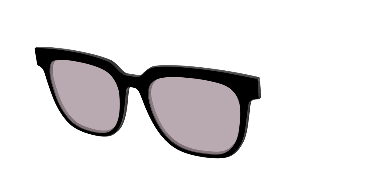 The Black with Gray Gaming lens - Angle Top Image - Pair Eyewear