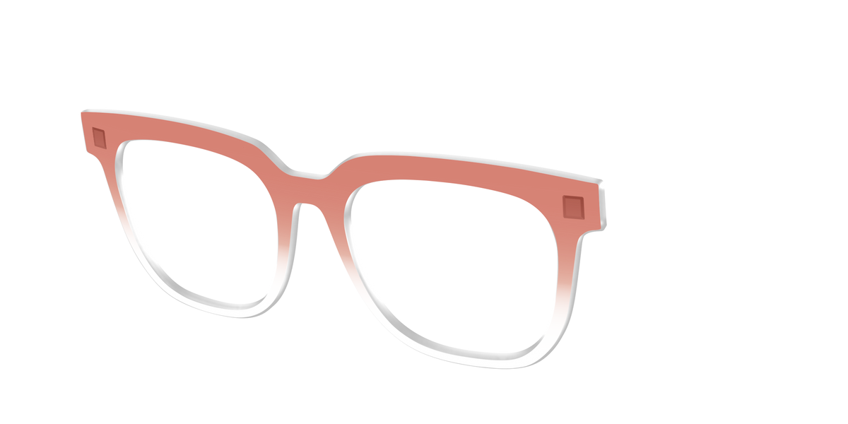 The Burnt Orange Gradient Crystal - Angle Top Image - Pair Eyewear