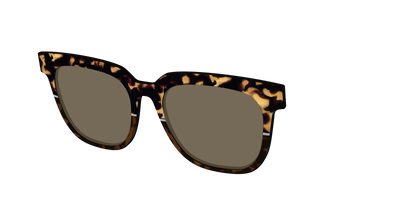 The Polarized Chic Tortoise Split Sun Top - Angle Top Thumbnail - Pair Eyewear