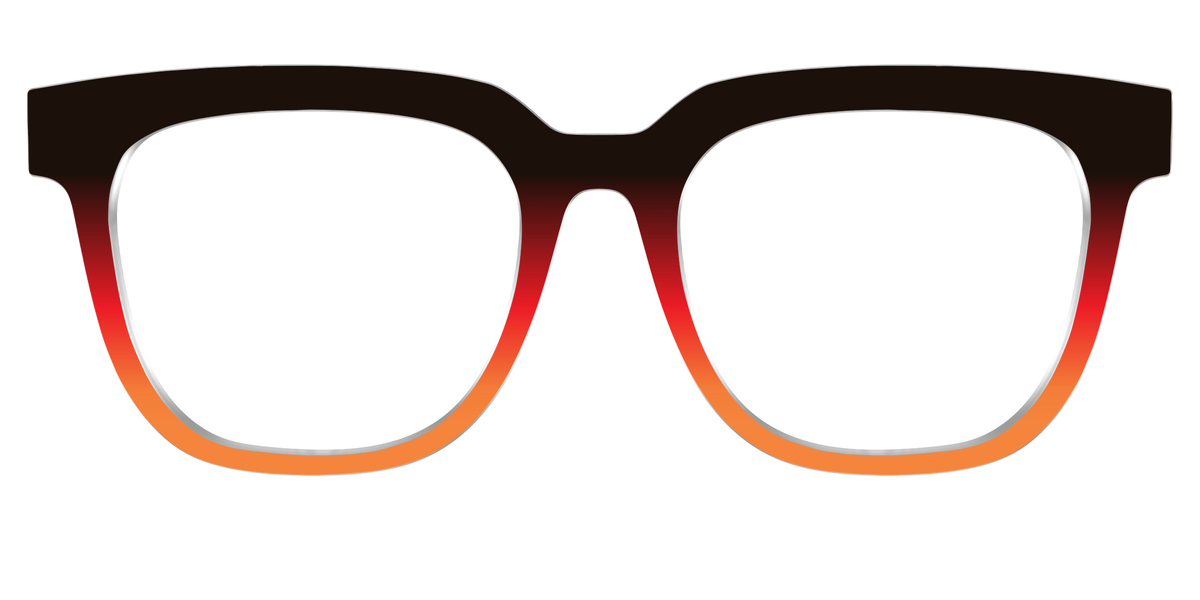 The Espresso to Pumpkin Gradient - Front Top Image - Pair Eyewear