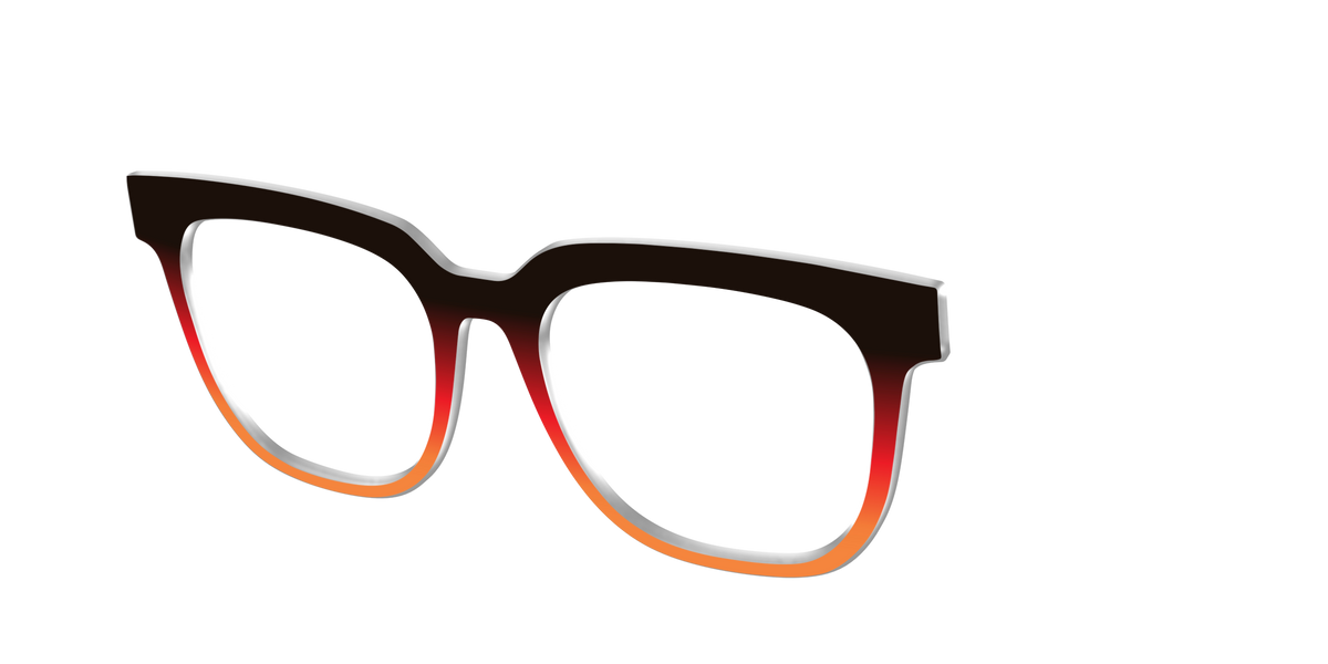 The Espresso to Pumpkin Gradient - Angle Top Image - Pair Eyewear