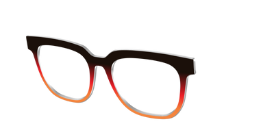 The Espresso to Pumpkin Gradient - Angle Top Thumbnail - Pair Eyewear