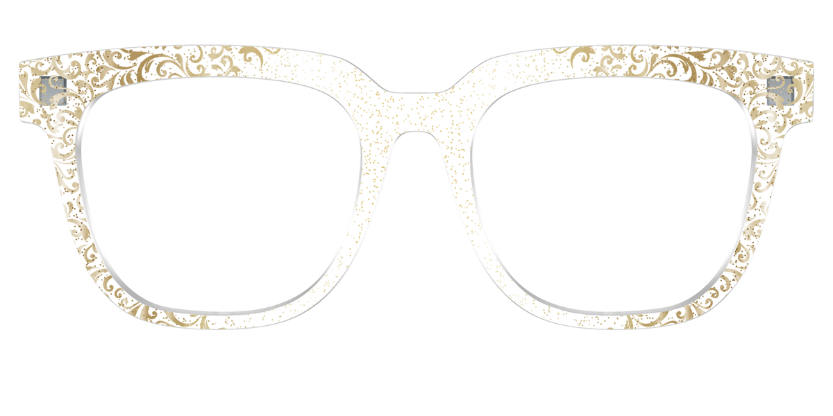 The Golden Flair Glitter Crystal with Gold Foil - Front Top Image - Pair Eyewear