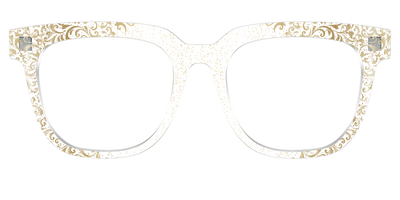 The Golden Flair Glitter Crystal with Gold Foil - Front Top Thumbnail - Pair Eyewear