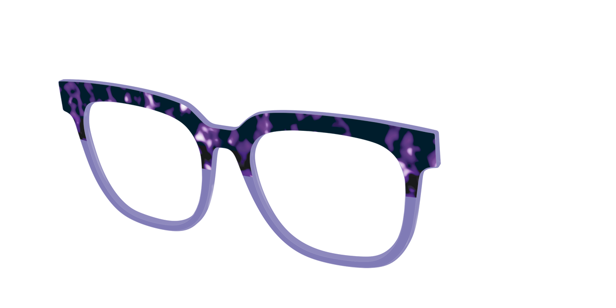 The Iris Tortoise Crystal Split - Angle Top Image - Pair Eyewear