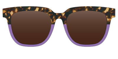 The Polarized Lavender Tortoise Split Sun Top - Front Top Thumbnail - Pair Eyewear