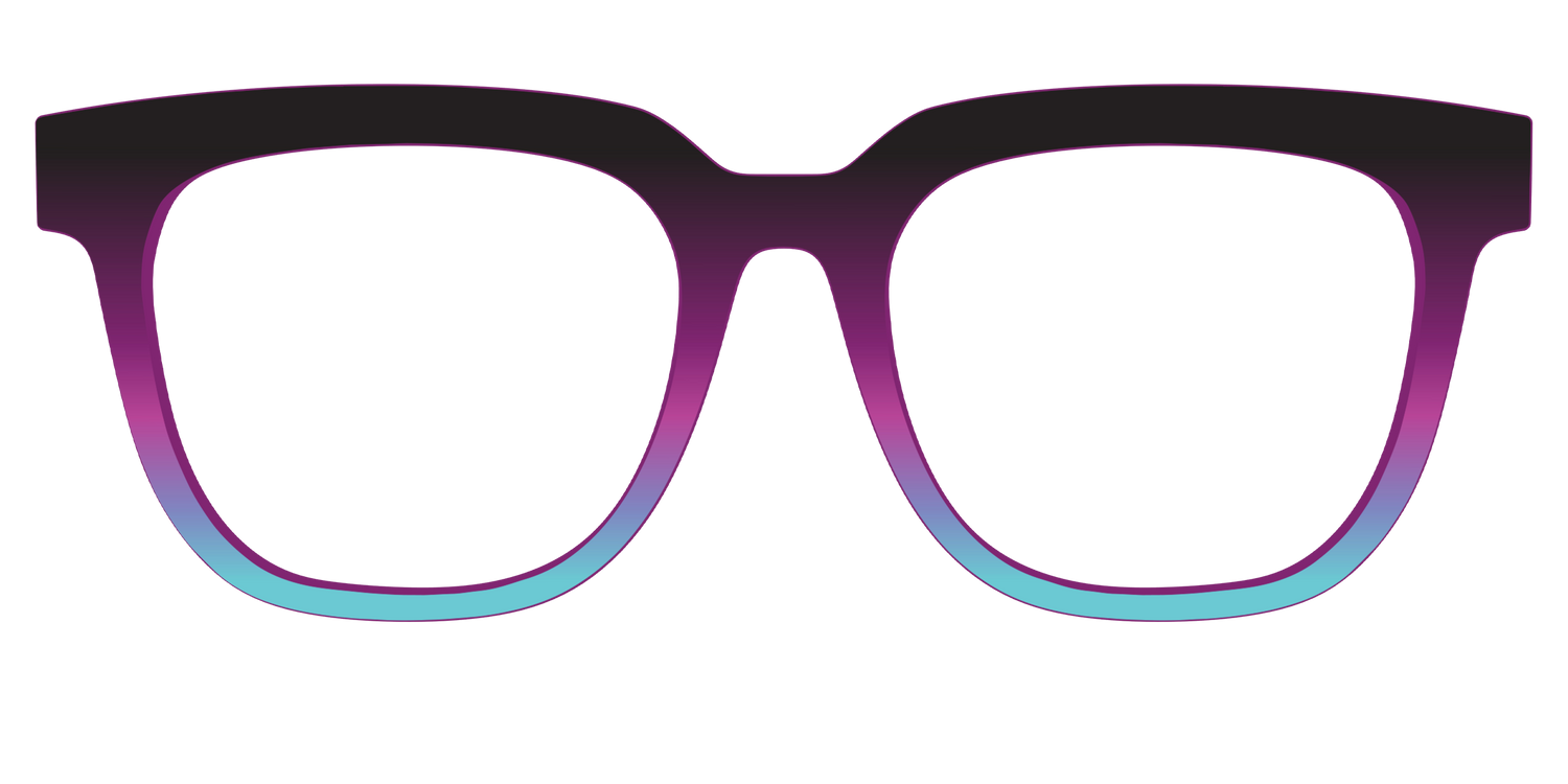 The Licorice to Seafoam Gradient - Front Top Image - Pair Eyewear