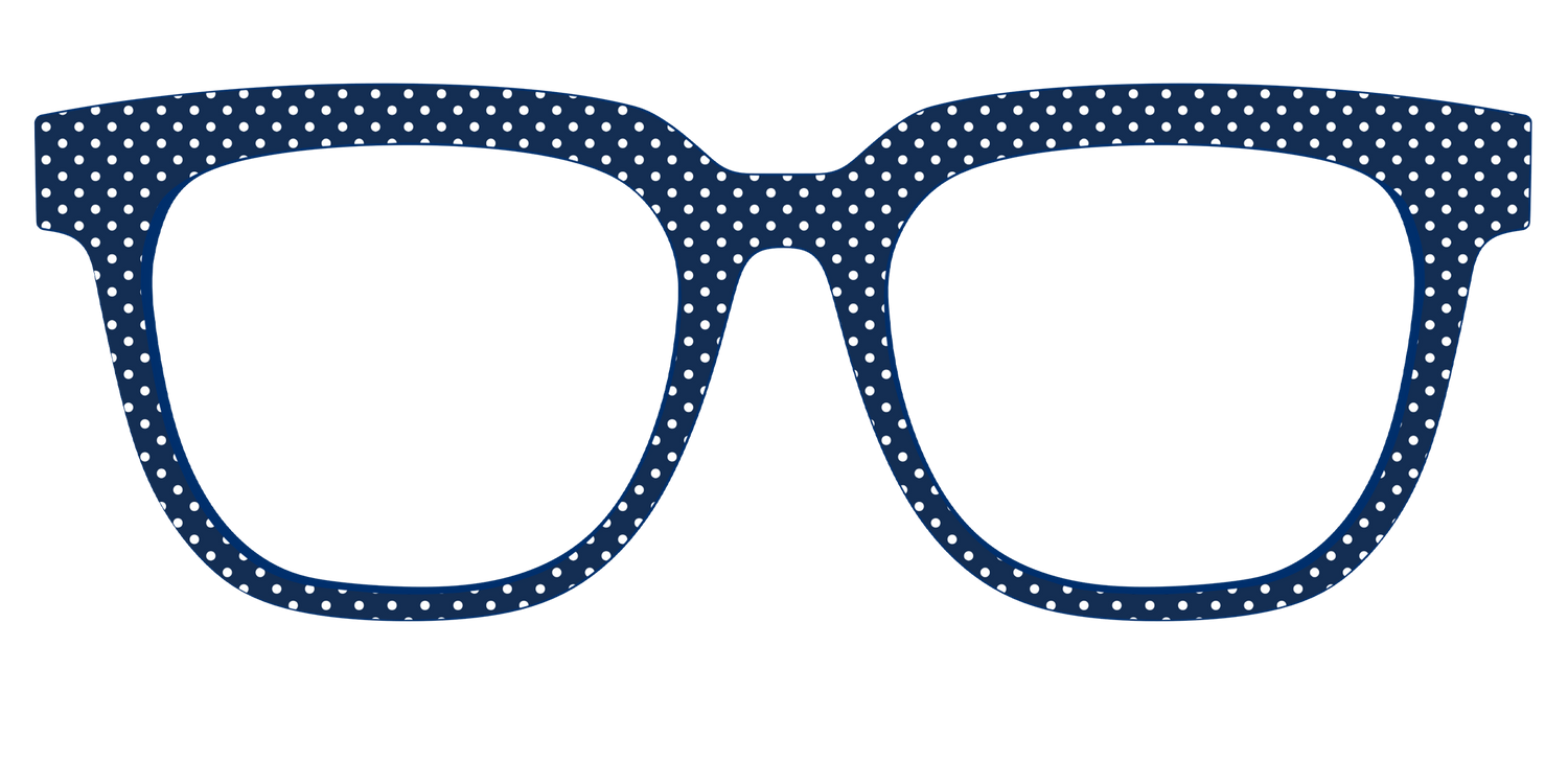The Navy Pin Dot - Front Top Image - Pair Eyewear