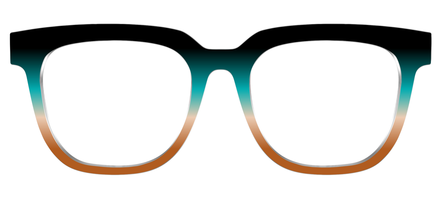 The Onyx to Rust Gradient - Front Top Image - Pair Eyewear