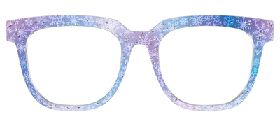 The Pastel Snowflake with Iridescent Glitter - Front Top Thumbnail - Pair Eyewear