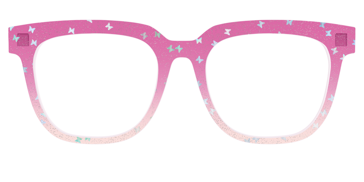 The Pink Butterfly Sparkle Crystal - Front Top Image - Pair Eyewear