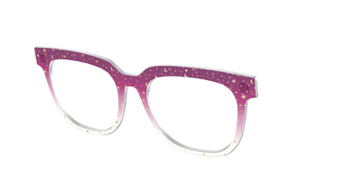 The Pink Ombre Gold Foil Crystal - Angle Top Thumbnail - Pair Eyewear