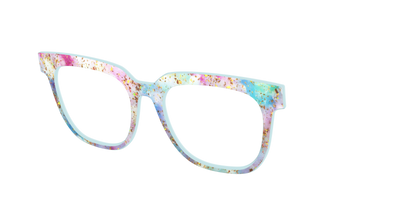 The Pixie Bokeh with Gold Flakes - Angle Top Thumbnail - Pair Eyewear