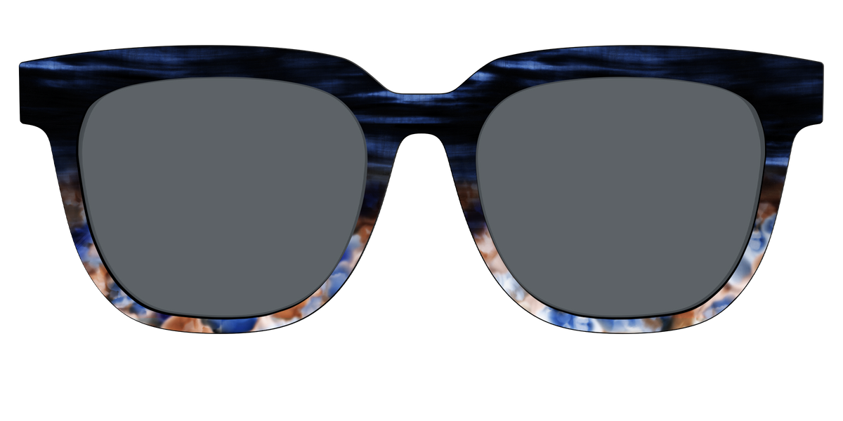 The Polarized Blue Horn Tortoise Sun Top - Front Top Image - Pair Eyewear