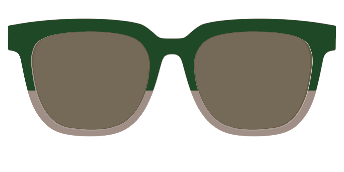 The Polarized Cedar & Sap Crystal Split Sun Top - Front Top Image - Pair Eyewear