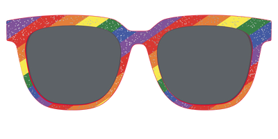 The Polarized Traditional Pride Flag Glitter Sun Top - Front Top Thumbnail - Pair Eyewear