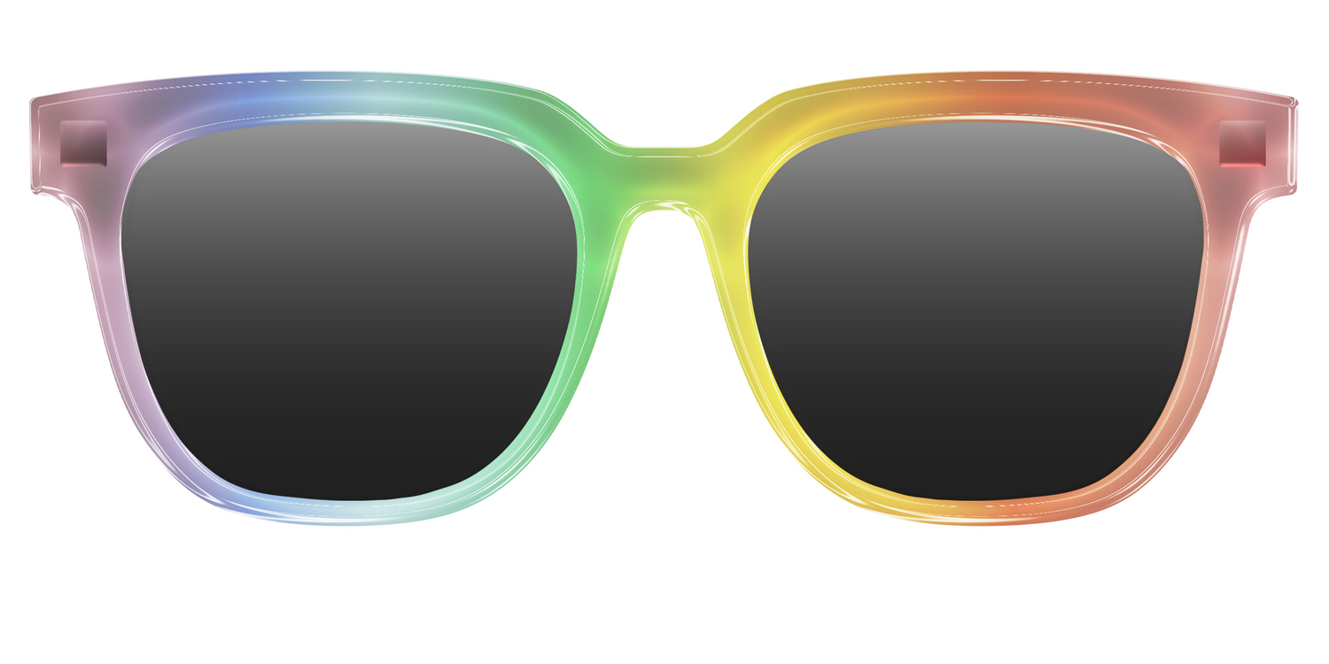 The Polarized Rainbow Gradient Sun Top - Front Top Image - Pair Eyewear