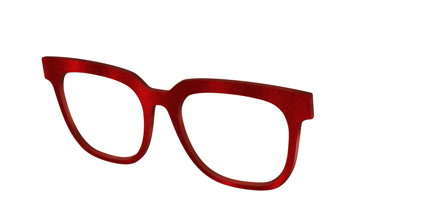 The Red Shimmer - Angle Top Image - Pair Eyewear