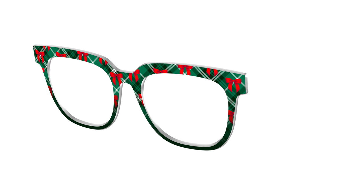 The Ribbon-Clad Plaid - Angle Top Image - Pair Eyewear