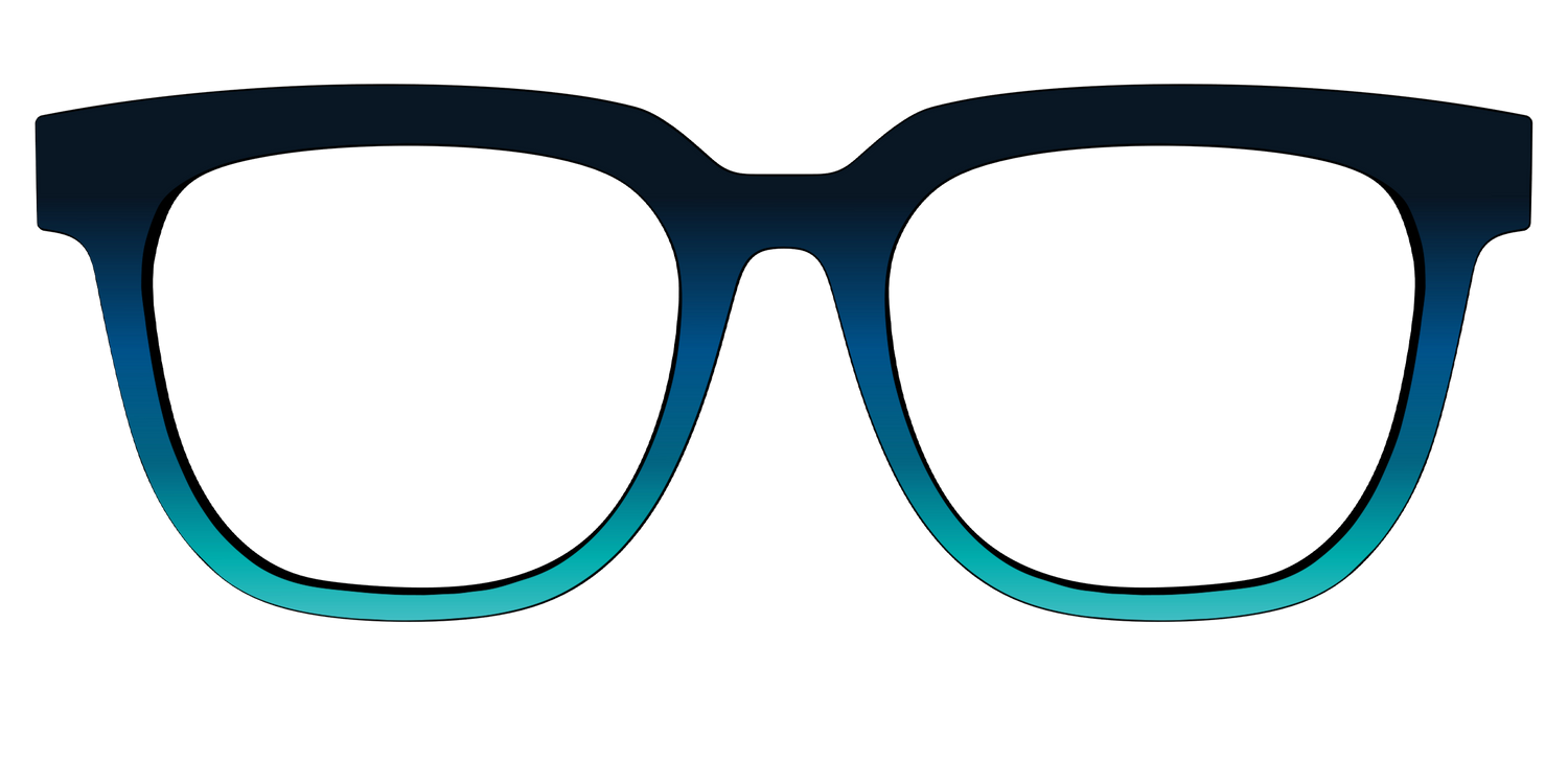 The Royal Blue to Seafoam Gradient - Front Top Image - Pair Eyewear