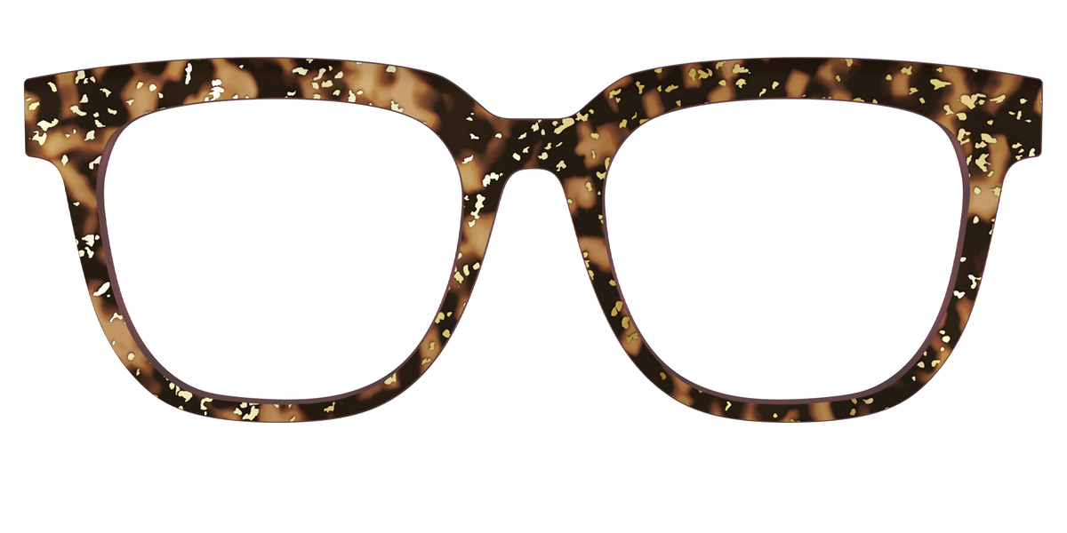 The Sandalwood Tortoise with Gold Foil - Front Top Image - Pair Eyewear