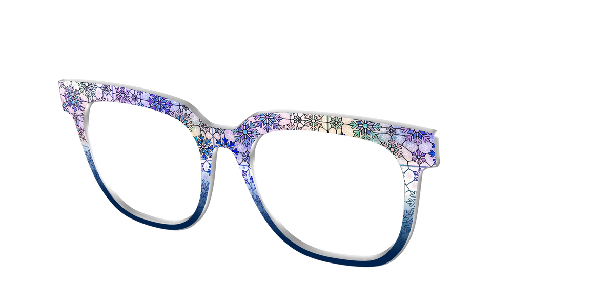 The Snowfall Stained Glass - Angle Top Image - Pair Eyewear