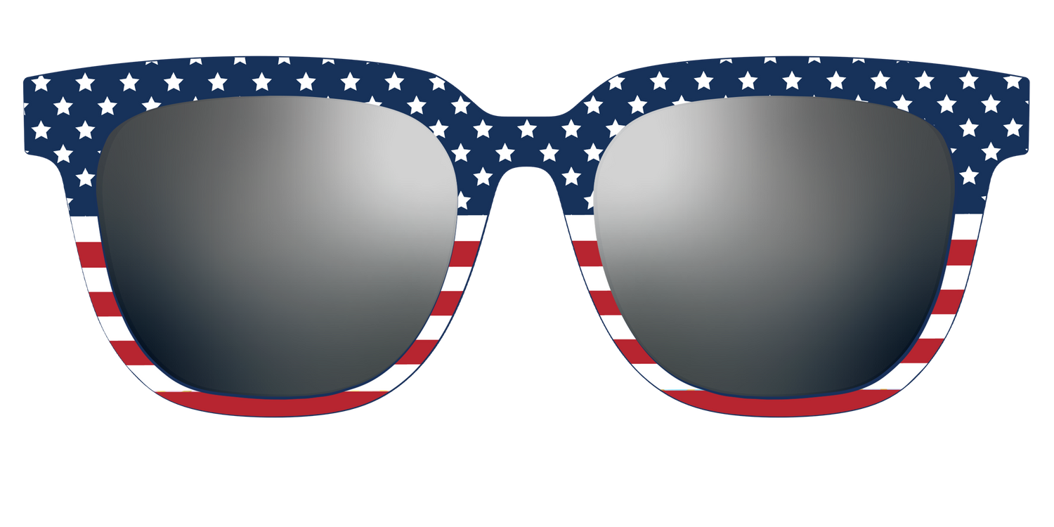 The Polarized Stars & Stripes Sun Top - Front Top Image - Pair Eyewear