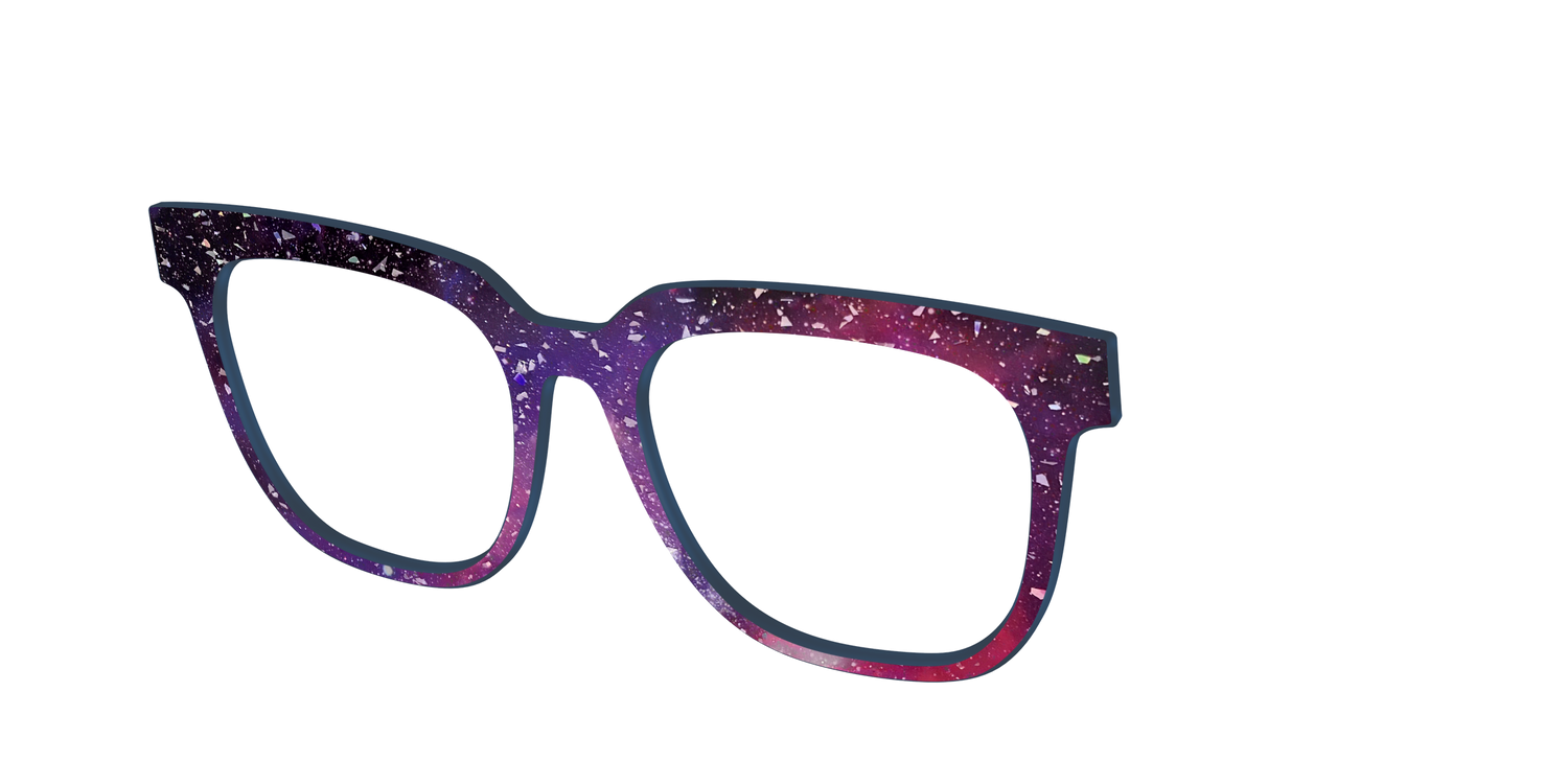 The Twilight Sky with Holographic Glitter - Angle Top Image - Pair Eyewear
