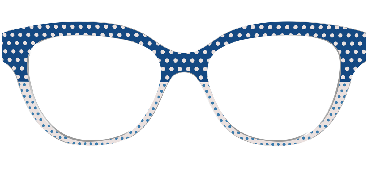 The Aegean Polka Dot Print Mix - Front Top Image - Pair Eyewear