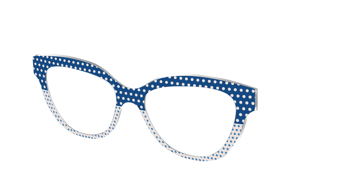The Aegean Polka Dot Print Mix - Angle Top Image - Pair Eyewear