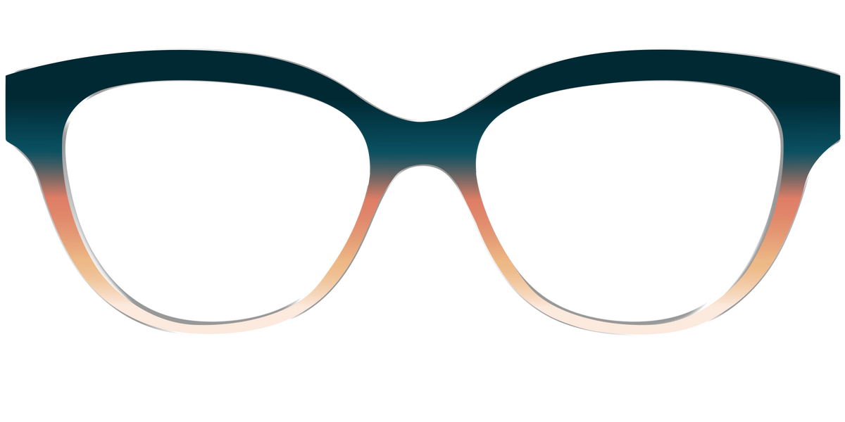 The Aegean to Apricot Gradient - Front Top Image - Pair Eyewear