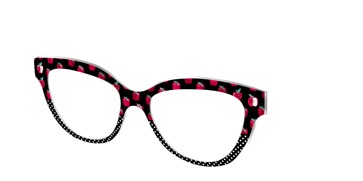 The Apple Polka Dot Split - Angle Top Image - Pair Eyewear