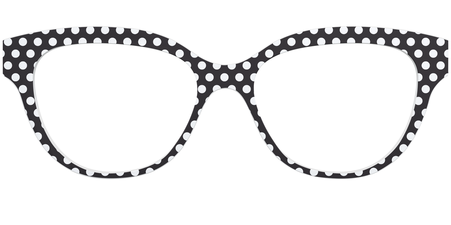 The Black Polka Dots - Front Top Image - Pair Eyewear