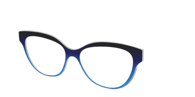 The Black to Blueberry Gradient - Angle Top Thumbnail - Pair Eyewear