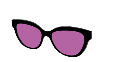 The Black with Violet Golf lens - Angle Top Thumbnail - Pair Eyewear