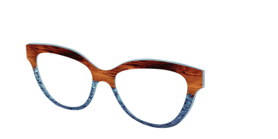 The Blue Wood Waves Crystal - Angle Top Thumbnail - Pair Eyewear