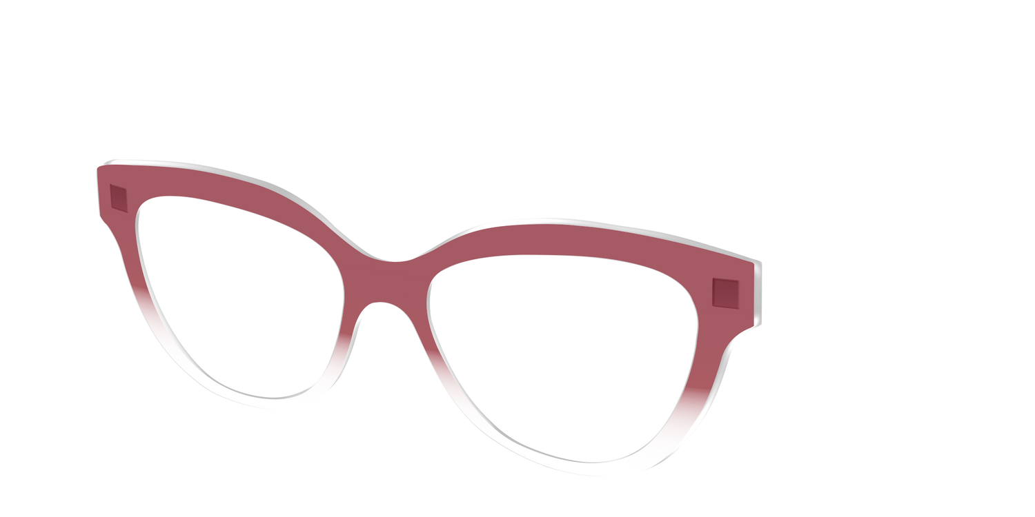 The Burgundy Gradient Crystal - Angle Top Image - Pair Eyewear