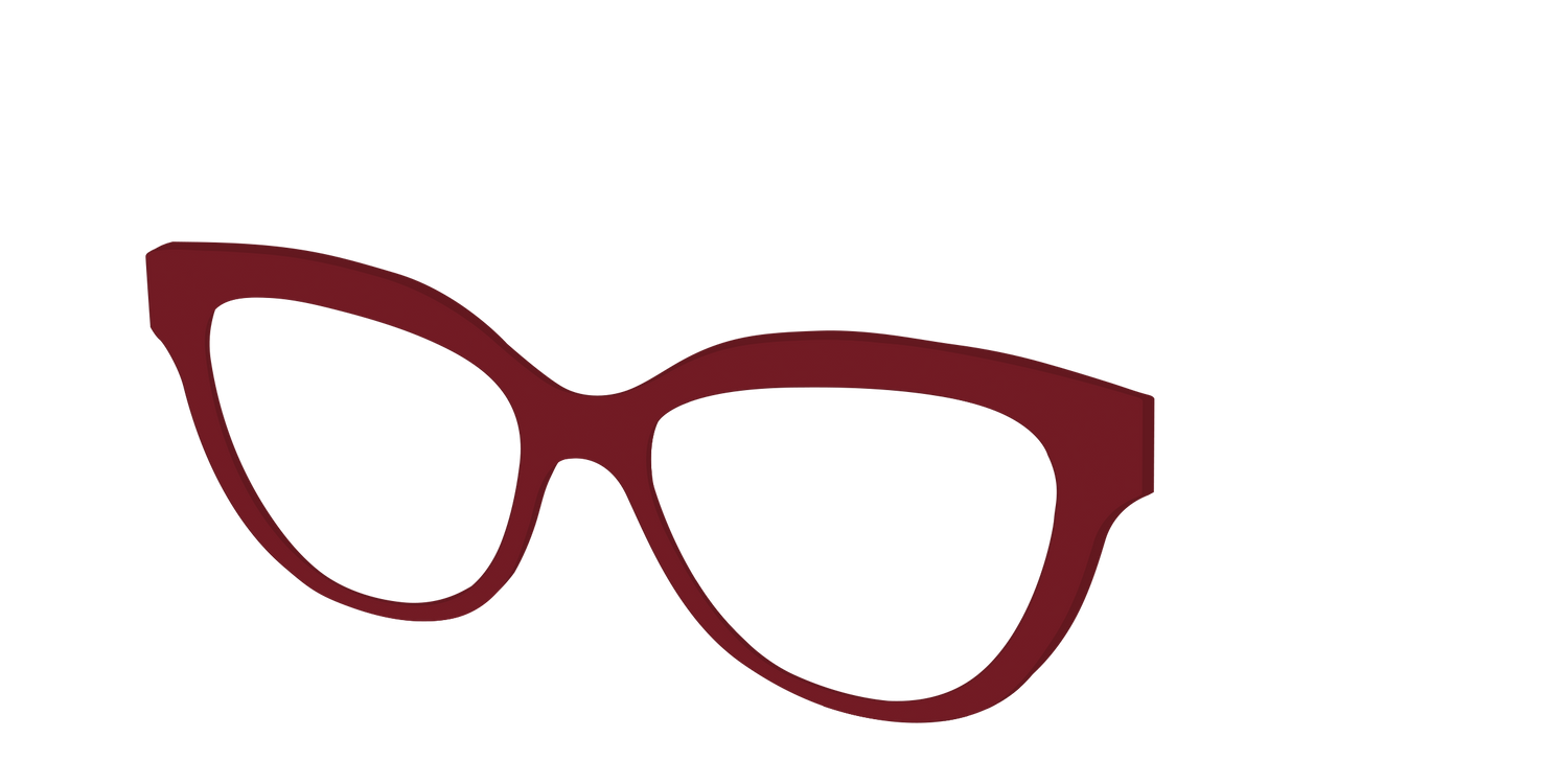 The Burgundy - Angle Top Image - Pair Eyewear