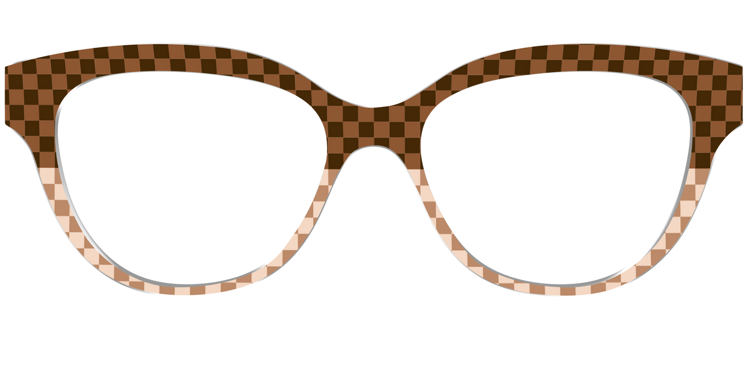 The Cappuccino Check Split - Front Top Image - Pair Eyewear