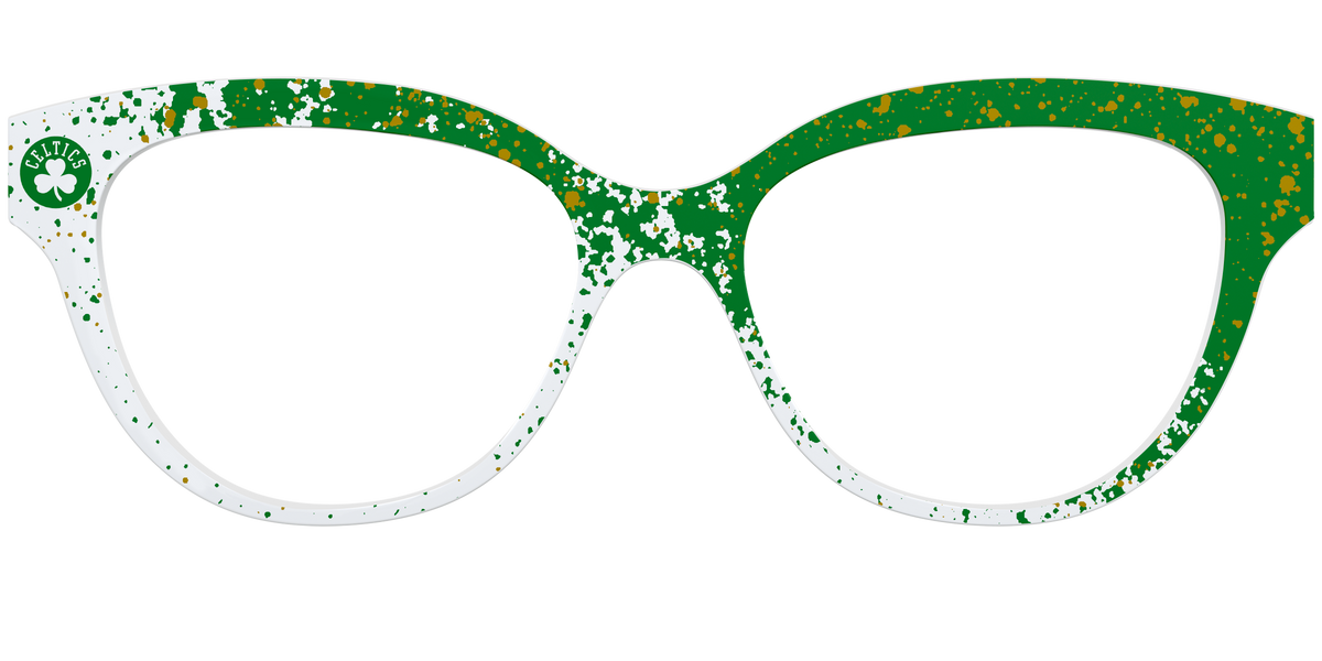 Celtics Splatter - Front Top Image - Pair Eyewear