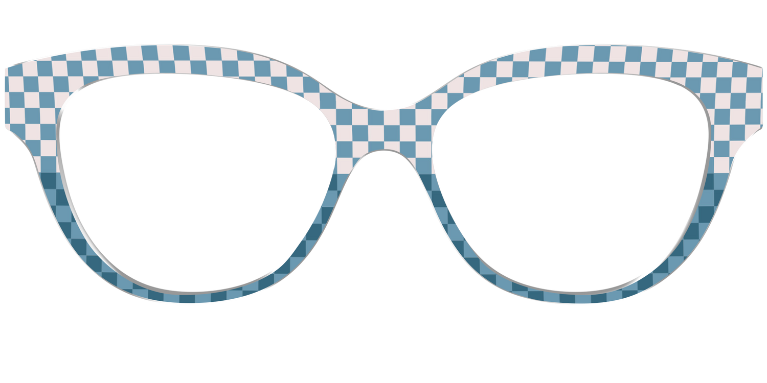 The Cerulean Check Split - Front Top Image - Pair Eyewear