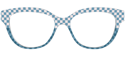 The Cerulean Check Split - Front Top Thumbnail - Pair Eyewear