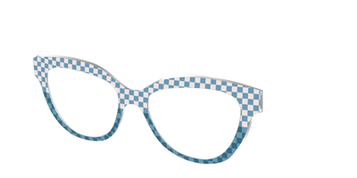 The Cerulean Check Split - Angle Top Thumbnail - Pair Eyewear
